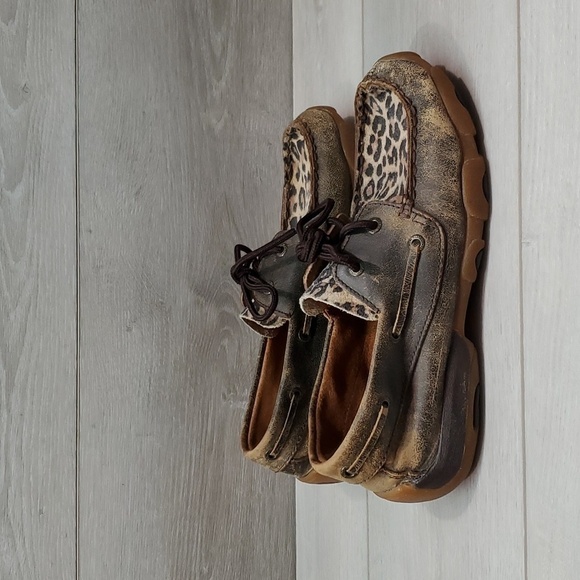 Twisted X Womens Driving Moc Leather Loafer Slip on shoes sz 5.5M - Picture 3 of 15